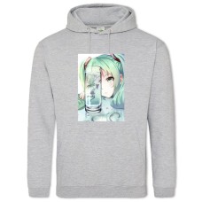 Hoodie with Print Hatsune Miku Glass - 2XL grey