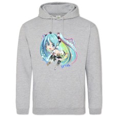 Hoodie with Print Hatsune Miku Theme - 2XL grey