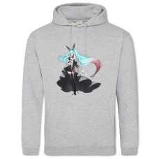 Hoodie with Print Hatsune Miku Music Girl - 2XL grey