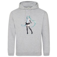 Hoodie with Print Hatsune Miku Perfect Girl - 2XL grey