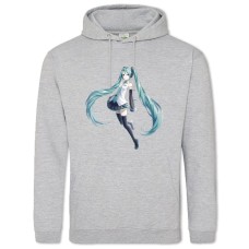 Hoodie with Print Hatsune Miku Beautiful Girl - 2XL grey