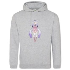 Hoodie with Print Kobayashi-San Chi No Maid Dragon Amazing Kanna - 2XL grey