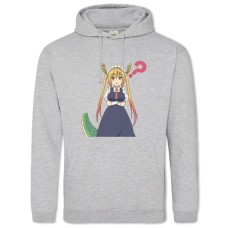 Hoodie with Print Kobayashi-San Chi No Maid Dragon Asking Tohru - 2XL grey