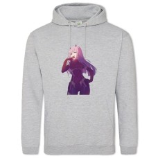 Hoodie with Print Darling In The Franxx Zero Two Girl - 2XL grey