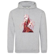 Hoodie with Print Darling In The Franxx Girl Zero Two - 2XL grey
