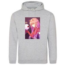 Hoodie with Print Darling In The Franxx Amazing Zero Two - 2XL grey