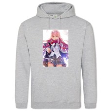 Hoodie with Print Darling In The Franxx Cute Zero Two Hero - 2XL grey