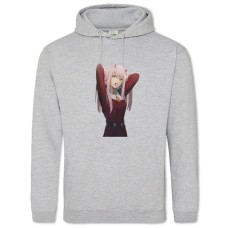 Hoodie with Print Darling In The Franxx Beautiful Zero Two - 2XL grey