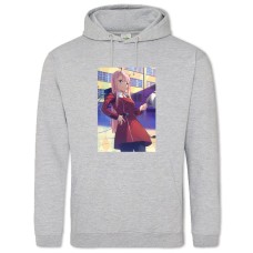 Hoodie with Print Darling In The Franxx Hero Girl Zero Two - 2XL grey