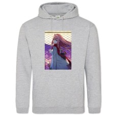 Hoodie with Print Darling In The Franxx Perfect Zero Two - 2XL grey