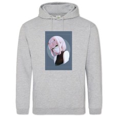 Hoodie with Print Darling In The Franxx Zero Two Art - 2XL grey
