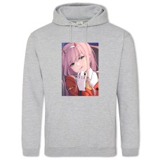 Hoodie with Print Darling In The Franxx Zero Two Beautiful Hero - 2XL grey