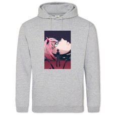 Hoodie with Print Darling In The Franxx Zero Two Universe - 2XL grey