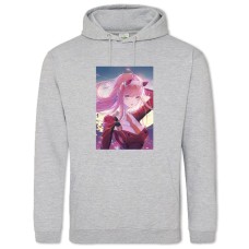 Hoodie with Print Darling In The Franxx Print Zero Two - 2XL grey