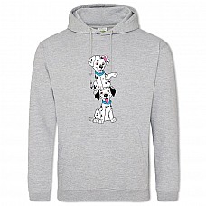 Hoodie with Print 101 Dalmatians Puppies - 2XL grey