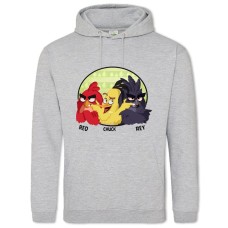 Hoodie with Print Angry Birds Art - 2XL grey