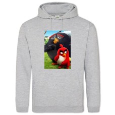 Hoodie with Print Angry Birds With Egg - 2XL grey