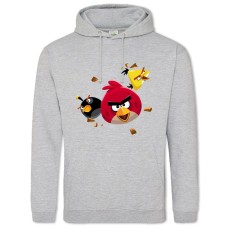 Hoodie with Print Angry Birds Game Version - 2XL grey