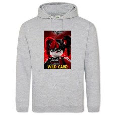 Hoodie with Print Lego Harley Quinn Wild Card - 2XL grey