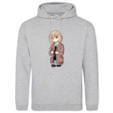 Hoodie with Print Beyond The Boundary Mirai Kuriyama - 2XL grey