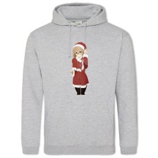 Hoodie with Print Beyond The Boundary Christmas Kuriyama Mirai - 2XL grey