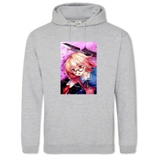 Hoodie with Print Beyond The Boundary Kuriyama Mirai Girl - 2XL grey