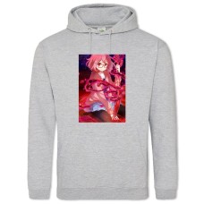 Hoodie with Print Beyond The Boundary Kuriyama Mirai Sword - 2XL grey