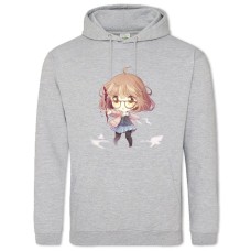 Hoodie with Print Beyond The Boundary Little Kuriyama Mirai - 2XL grey