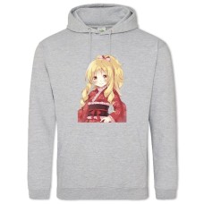 Худи с принтом Эроманга-Сэнсэй Красивая Эльф Ямада - 2XL серый