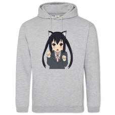 Hoodie with Print K-On! Neko Azusa Nakano - 2XL grey