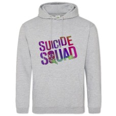 Hoodie with Print Suicide Squad Bright Logo - 2XL grey