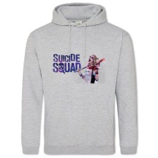 Hoodie with Print Suicide Squad Logo Harley Quinn - 2XL grey