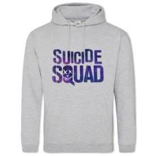 Hoodie with Print Suicide Squad Violet Logo - 2XL grey