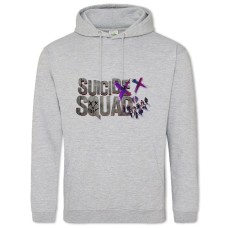 Hoodie with Print Suicide Squad Logo With Heroes - 2XL grey