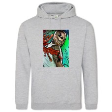 Hoodie with Print Suicide Squad El Diablo - 2XL grey