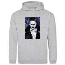 Hoodie with Print Suicide Squad Joker Face - 2XL grey