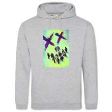 Hoodie with Print Suicide Squad Main Heroes - 2XL grey