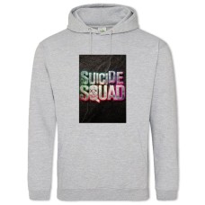 Hoodie with Print Suicide Squad Neon Logo - 2XL grey