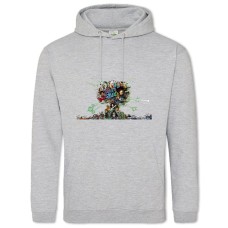 Hoodie with Print Suicide Squad Boom Heroes - 2XL grey