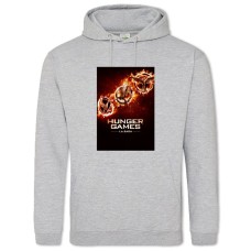 Худи с принтом Голодные Игры Сага - 2XL серый