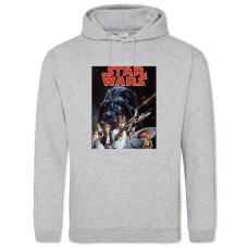 Hoodie with Print Star Wars Main Theme - 2XL grey