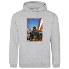 Hoodie with Print Star Wars Darth Vader Art - 2XL grey