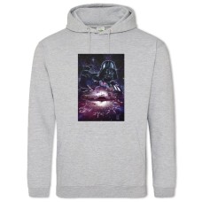 Hoodie with Print Star Wars Darth Vader Galaxy - 2XL grey