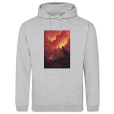 Hoodie with Print Star Wars Red Print - 2XL grey