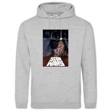 Hoodie with Print Star Wars Logo Heroes - 2XL grey