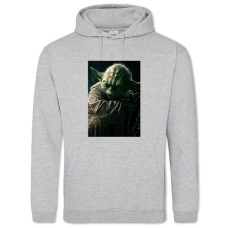 Hoodie with Print Star Wars Yoda - 2XL grey