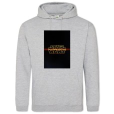 Hoodie with Print Star Wars Main Logo - 2XL grey