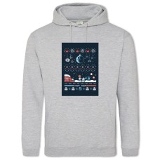 Hoodie with Print Star Wars Christmas Theme - 2XL grey