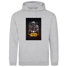 Hoodie with Print Star Wars Main Heroes Print - 2XL grey