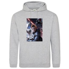 Hoodie with Print Star Wars All Heroes - 2XL grey
